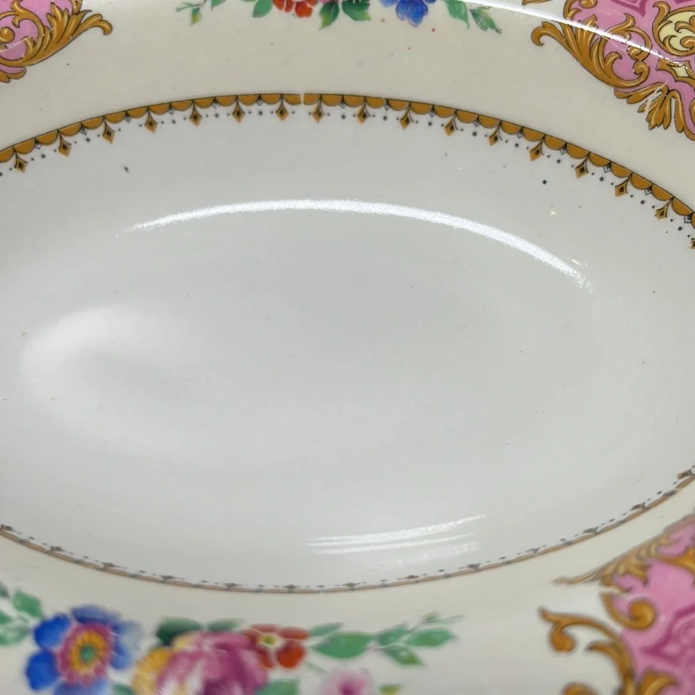 Vintage Oval Vegetable Bowl, Myott, Staffordshire #2592 Made In England - Picture 4 of 7